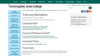 
                            8. Time and Attendance - Farmingdale State College