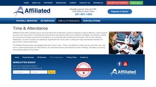 
                            2. Time & Attendance – Affiliated Payroll Service