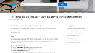 
                            7. [Time Clock] See today's employee punch status on the Status ...