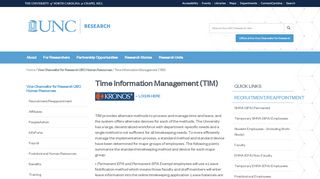 
                            2. Time Information Management (TIM) | UNC Research