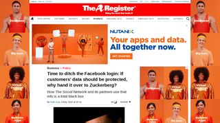 
                            4. Time to ditch the Facebook login: If customers' data should be ...