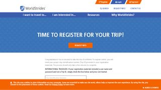 
                            1. Time to register for your trip! - WorldStrides