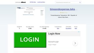 
                            7. Timeandexpense.teksystems.com website. Login.