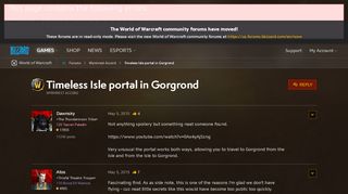 
                            1. Timeless Isle portal in Gorgrond - World of Warcraft Forums ...