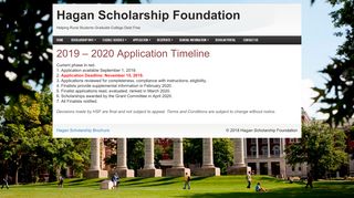 
                            7. Timeline | Hagan Scholarship Foundation