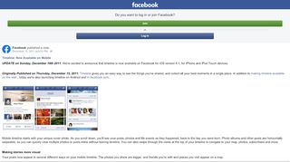 
                            3. Timeline: Now Available on Mobile | Facebook