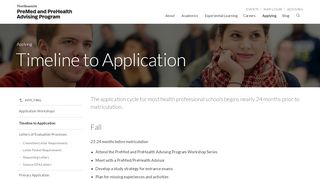 
                            3. Timeline to Application – PreHealth Advising Program - Northeastern ...