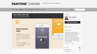 
                            8. time:matters OBC App on Pantone Canvas Gallery
