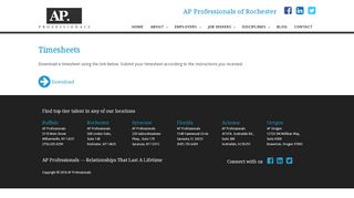 
                            5. Timesheets - AP Professionals Rochester