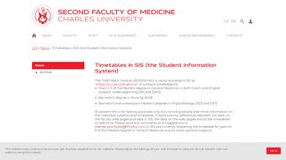 
                            5. Timetables in SIS (the Student Information System) | Second Faculty of ...