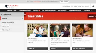 
                            9. Timetables, Your course, La Trobe University