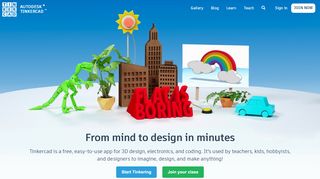 
                            10. Tinkercad | From mind to design in minutes