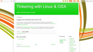 
                            11. Tinkering with Linux & OSX: Logging into Keytrade bank ...