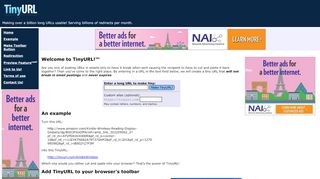 
                            7. TinyURL.com - shorten that long URL into a tiny …
