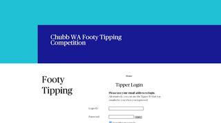 
                            4. Tipper Login - Chubb Footy Tipping