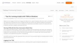 
                            8. Tips for running scripts with TSM on Windows |Tableau Community ...