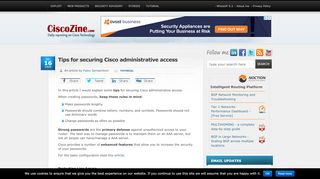 
                            3. Tips for securing Cisco administrative access | CiscoZine
