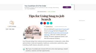 
                            7. Tips for Using Snag (formerly SnagaJob) to Job Search