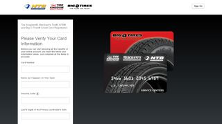 
                            2. Tire Battery Company Credit Card: Registration Verification