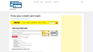 
                            5. Tires plus credit card login - Credit card