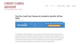 
                            7. Tires Plus Credit Card: Reviews & Complaints, Benefits ...