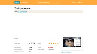 
                            6. Tis.toyota.com: Login - Easy Counter