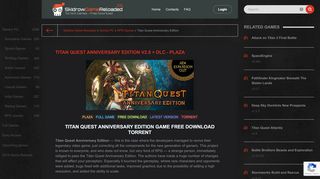 
                            10. Titan Quest Anniversary Edition v2.8 + DLC torrent download