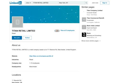 
                            7. TITAN RETAIL LIMITED | LinkedIn