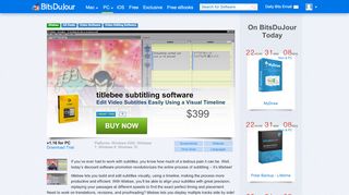 
                            9. titlebee subtitling software - Video Editing Software for PC