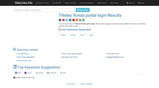 
                            8. Titletec florida portal login Results For Websites Listing - SiteLinks.Info