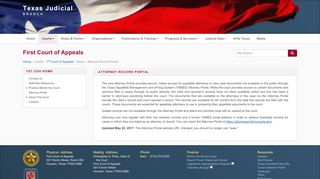 
                            3. TJB | 1st COA | News | Attorney Record Portal - Texas Courts