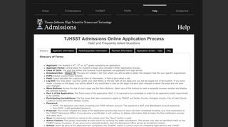 
                            3. TJHSST Admissions Online Application Process - JASe