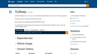 
                            7. TLSharp 0.1.0.396 - NuGet Gallery