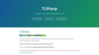 
                            1. TLSharp by sochix - GitHub Pages