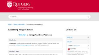 
                            7. TLT Support | Accessing Rutgers Email