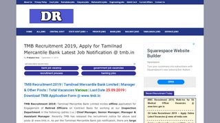 
                            4. TMB Recruitment 2019, Apply for Tamilnad Mercantile Bank ...