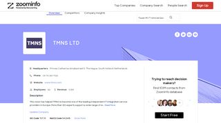 
                            9. TMNS LTD | ZoomInfo.com