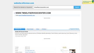 
                            9. tmselfservicecenter.com at WI. Sands All Access Portal