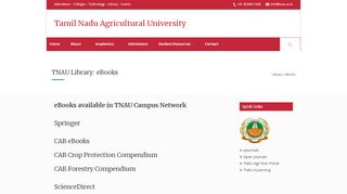 
                            6. TNAU:: Library eBooks - Tamil Nadu Agricultural University