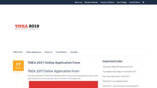 
                            1. TNEA 2017 Online Application Form