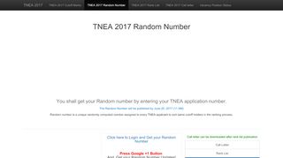 
                            5. TNEA 2017 Random Number- Anna University Counselling 2017