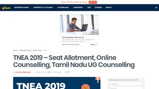 
                            2. TNEA 2019 - Seat Allotment, Online Counselling, Tamil Nadu ...