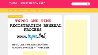 
                            3. TNPSC ONE TIME REGISTRATION RENEWAL …