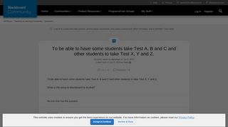 
                            5. To be able to have some students take Test A, B... | Blackboard ...