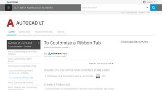 
                            6. To Customize a Ribbon Tab | AutoCAD LT 2020 | Autodesk ...