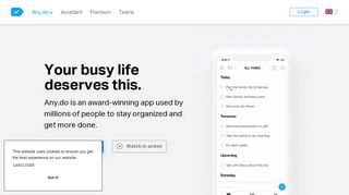
                            1. To do list app with Calendar, Planner & Reminders | Any.do