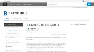 
                            2. To Launch Glue and Sign In | BIM 360 Glue | Autodesk ...