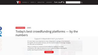 
                            4. Today's best crowdfunding platforms -- by the numbers | VentureBeat