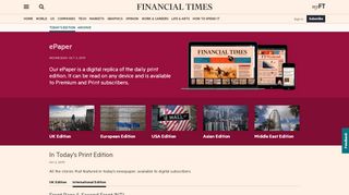 
                            11. Today's Newspaper | Financial Times
