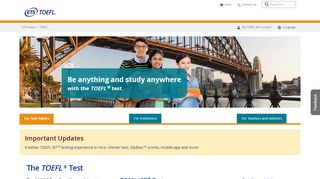 
                            6. TOEFL: Home - Educational Testing Service